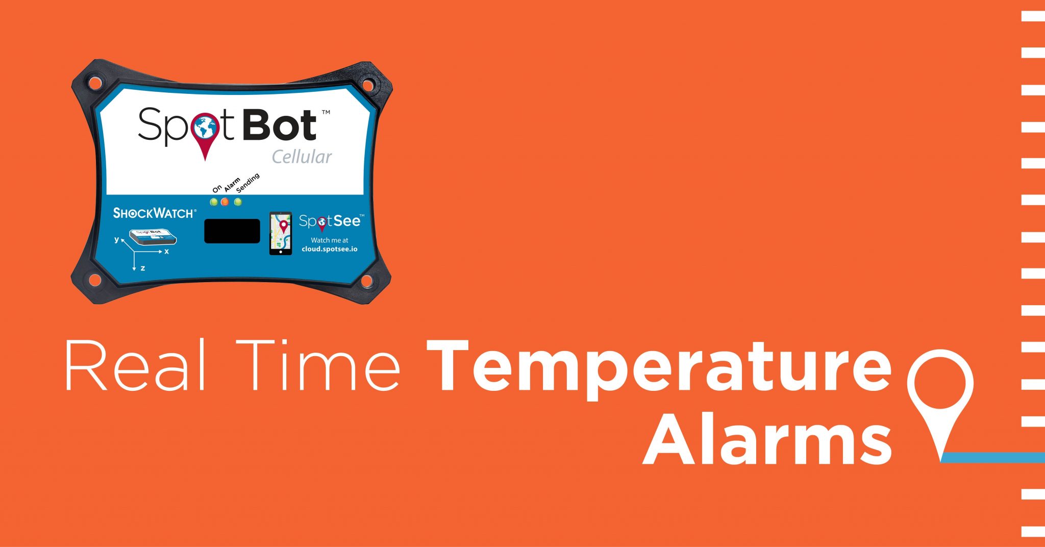 SpotBot Cellular with Real Time Temperature Alarms