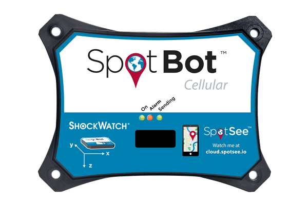 SpotBot Cellular SpotSee Temperature Recorders Impact Monitors