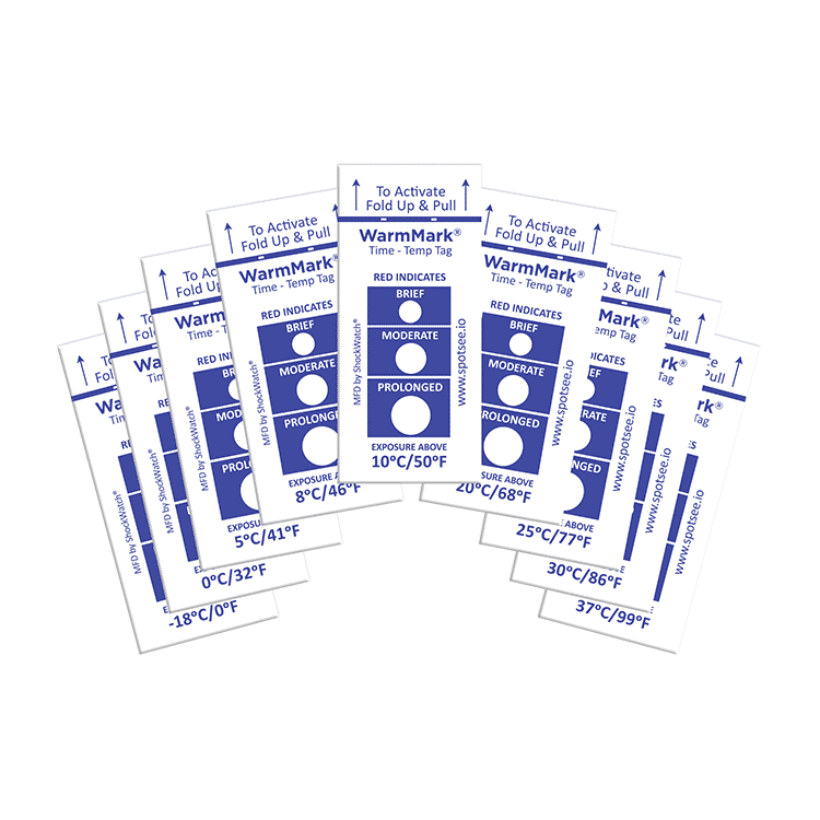 WarmMark Unactivated SpotSee Temperature Loggers