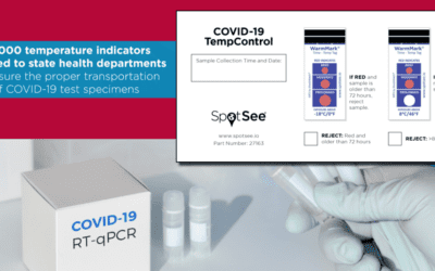 SpotSee Donates Temperature Indicators to US State Health Departments for COVID-19 Specimens