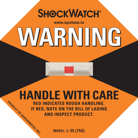 ShockWatch Activated Warning Label SpotSee Impact Indicator Accessories