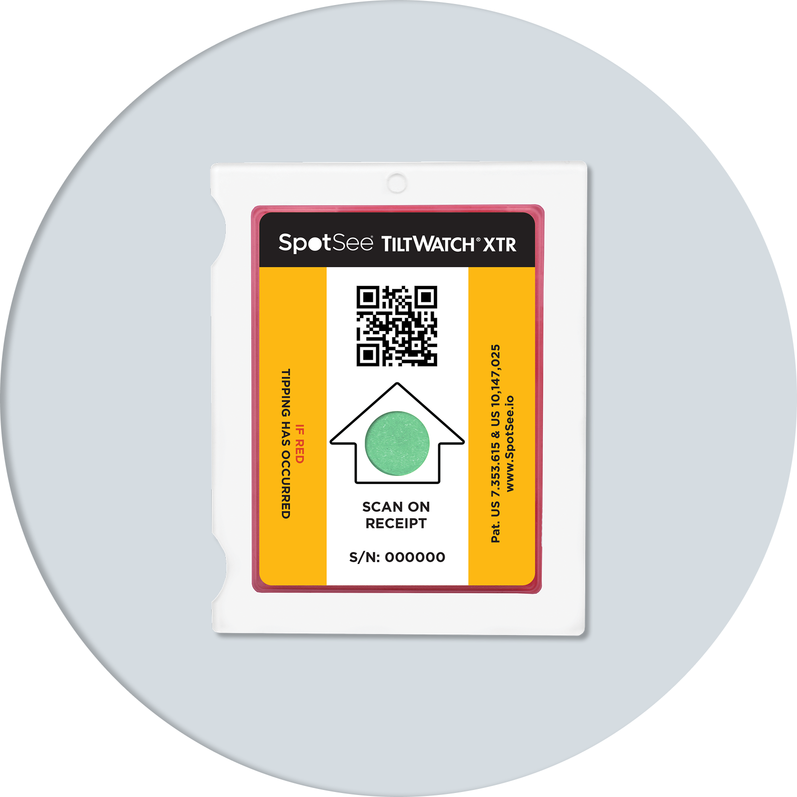 tiltwatch xtr qr on a stylized background