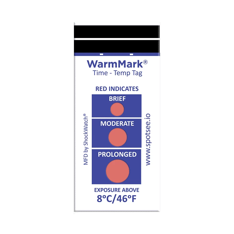 WarmMark Activated SpotSee Temperature Loggers